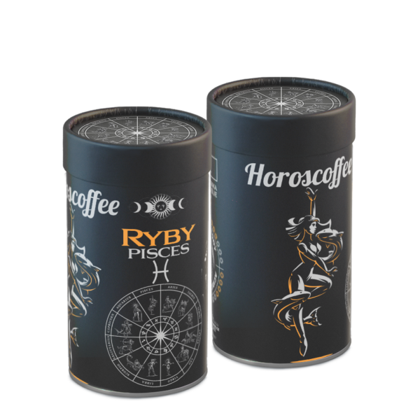 CoffeeGarage.cz - výběrová káva eshop, Horoscoffee - Ryby, Pro Ryby bude káva jako dárek z nebe, nápoj snů a zdroj nekonečné inspirace. Každý doušek je pro ně jak vstup do kouzelného světa, kde se rodí nápady a kreativita dosahuje nových výšin., ryby